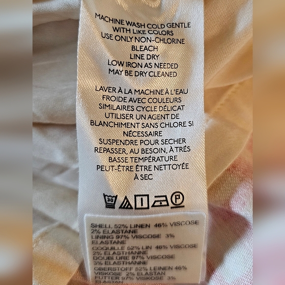 Maeve Anthropologie Women's Linen Collared Sleeveless Button-Front Mini Dress 3X - Picture 11 of 13